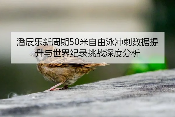 潘展乐新周期50米自由泳冲刺数据提升与世界纪录挑战深度分析